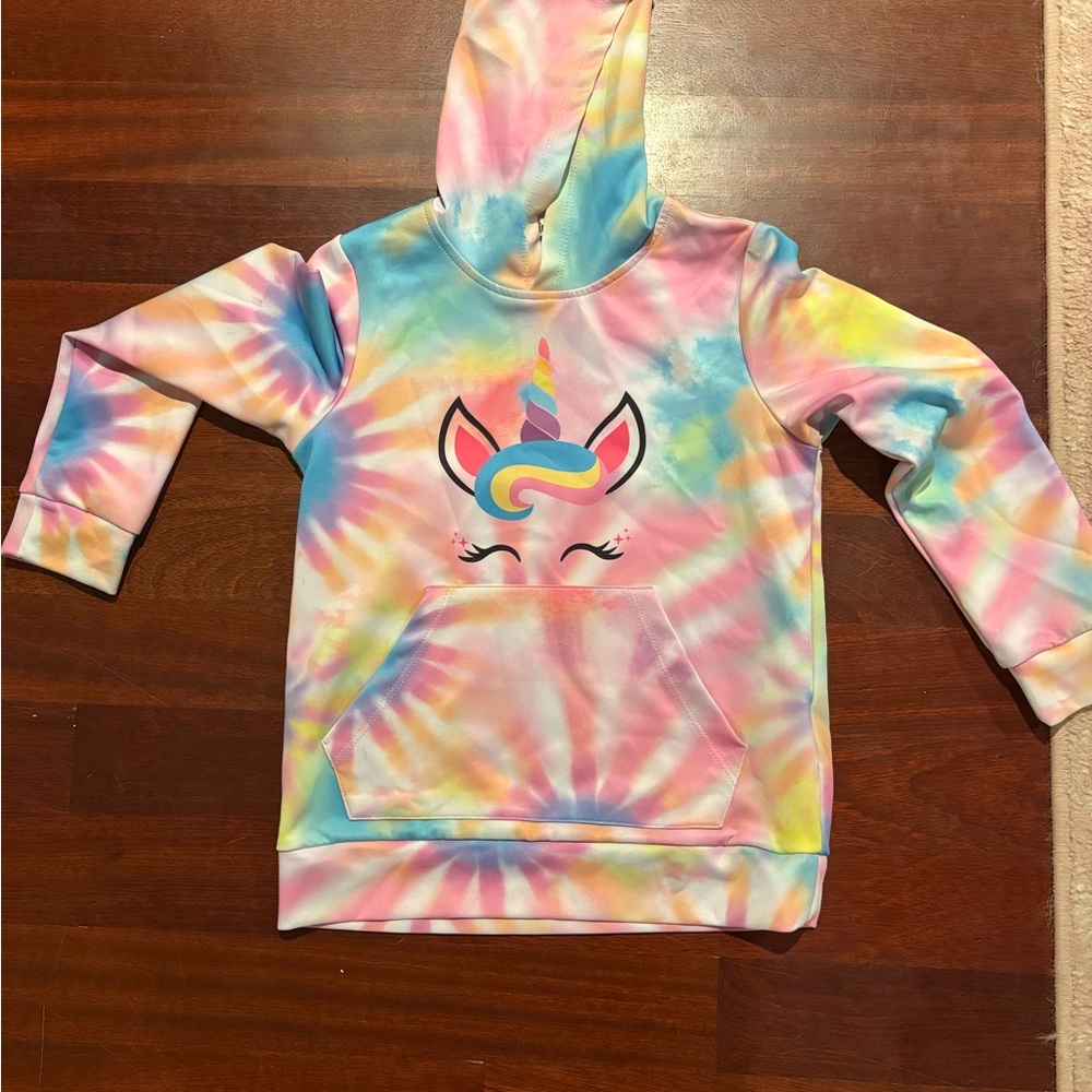 Unicorn Dreams Tie-Dye Kids Hoodie